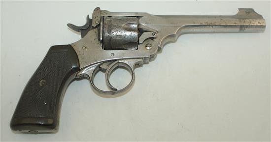 A Webley Mark VI 1916 revolver,